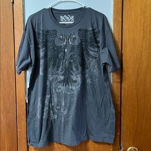Affliction Gray T-shirt Tee size XL TOXIC HAZARD
